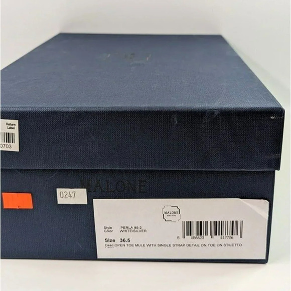 Malone Souliers Women's Perla 85 Metallic Mules Sandals Size 36.5 EU (MSRP $695) - Picture 11 of 11